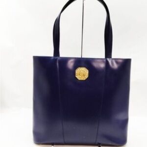 YVES SAINT LAURANT PURPLE LEATHER TOTE BAG